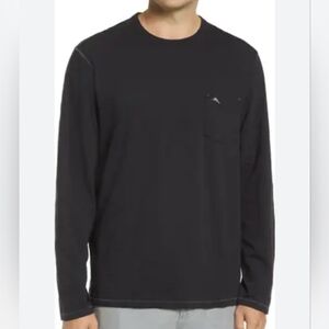Tommy Bahama Bali Beach Crew Men's Charcoal Long Sleeve Tee Sz. XL